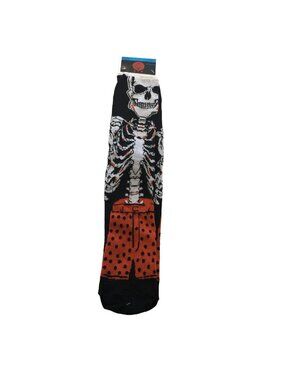 Skeleton in Boxers Halloween Men's Crew Socks Size 6-12 Hyp